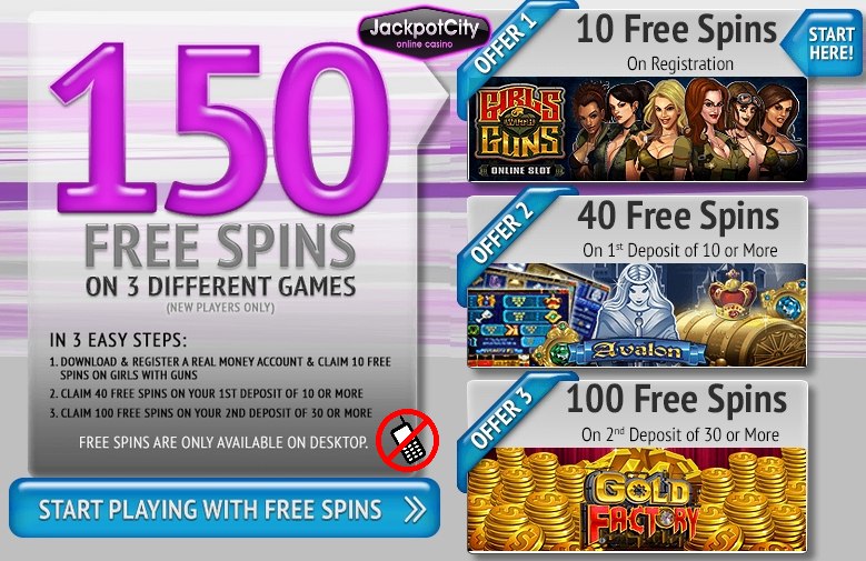 JACKPOT CITY CASINO FREE SPINS