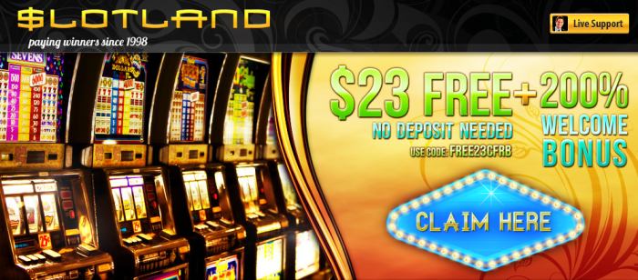 slotland casino no deposit bonus